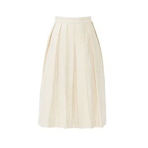 10 Crosby Derek Lam Cream/Gold Shimmer A-line Skirt